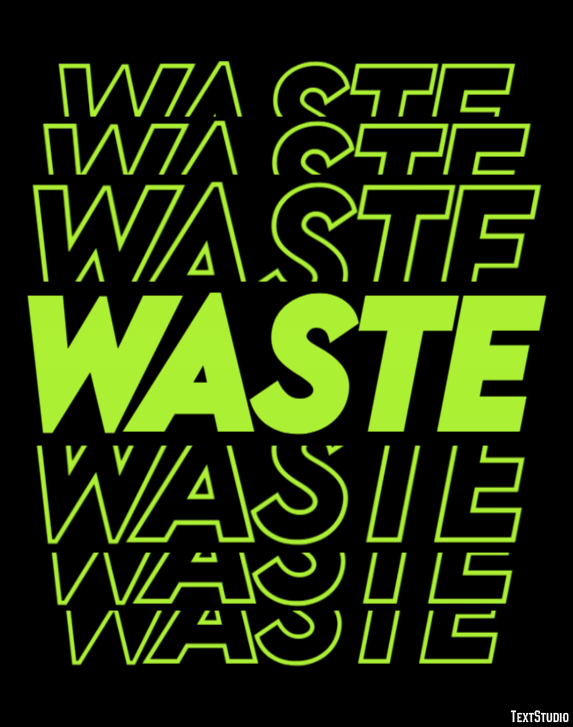 Waste Texteffekt