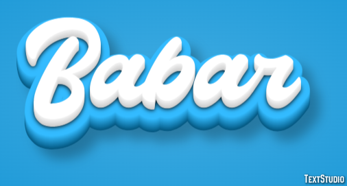 Babar Text effect