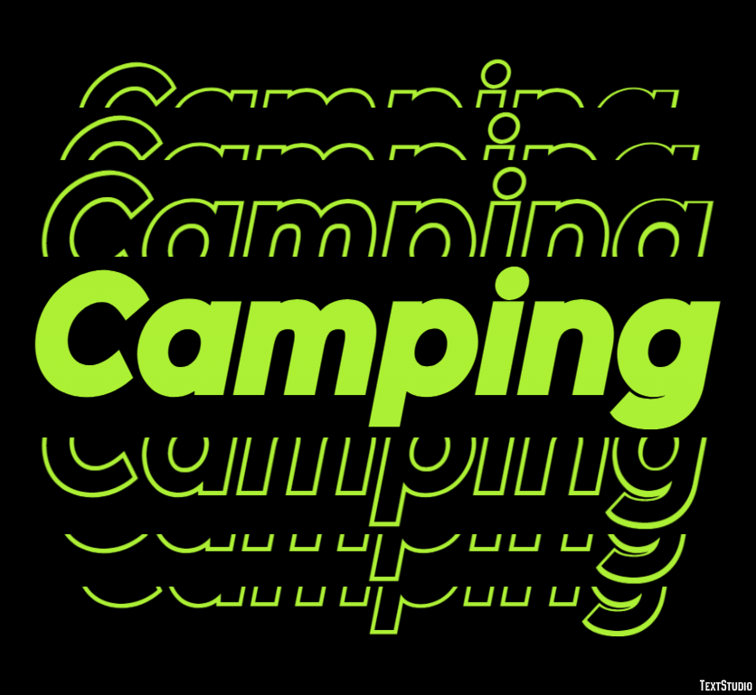 Camping Texteffekt