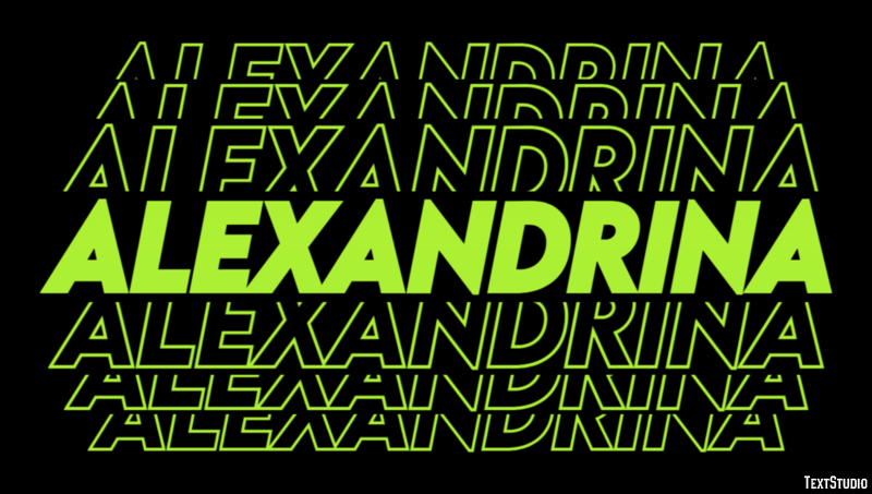 Alexandrina Efeito de texto