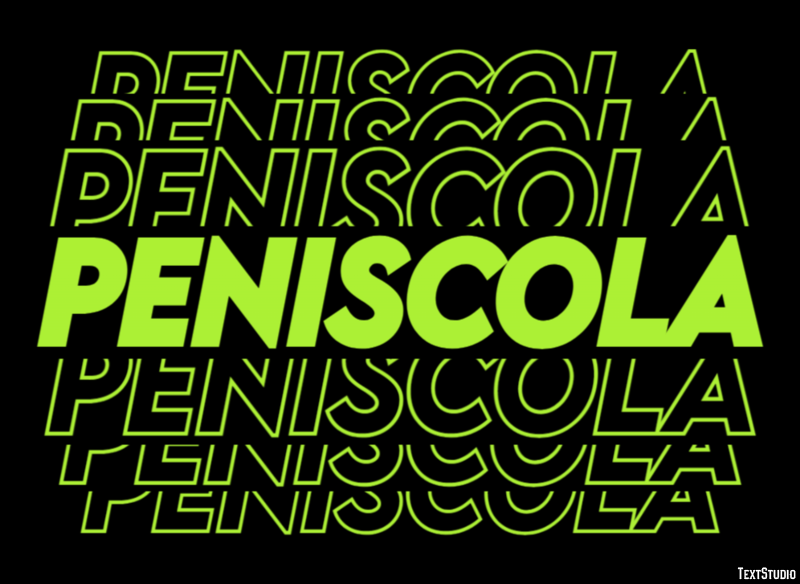 Peniscola Efekt tekstowy