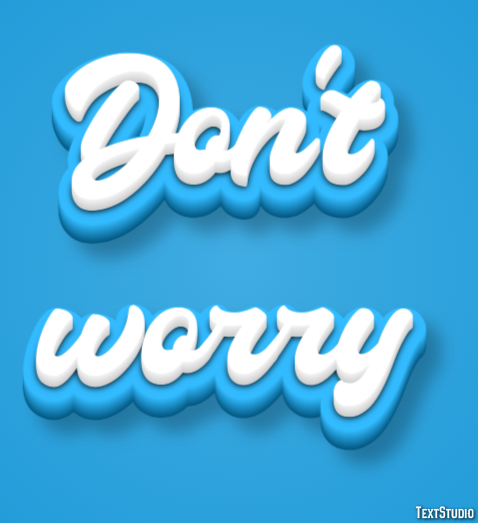 Don't worry テキスト効果