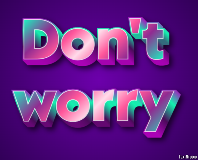 Don't worry テキスト効果
