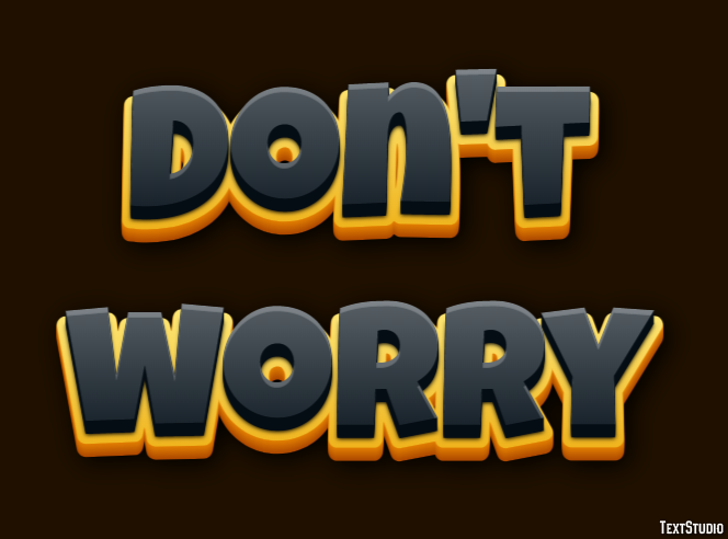 Don't worry Text Effect