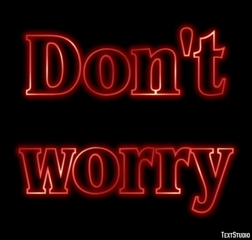 Don't worry テキスト効果