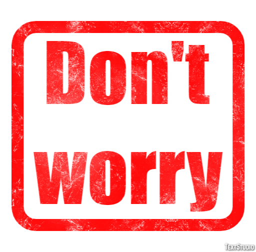 Don't worry テキスト効果