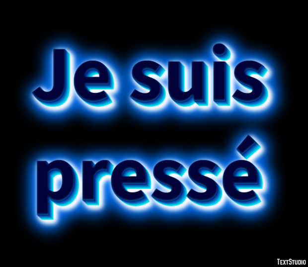 Je suis pressé Effet de Texte