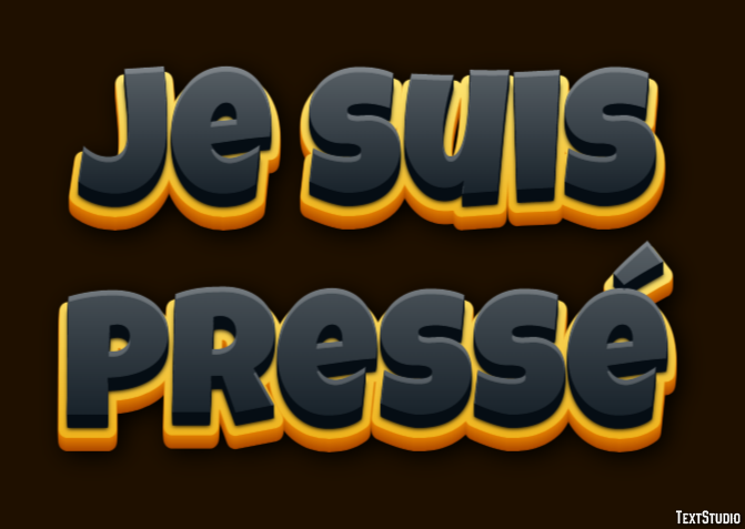 Je suis pressé Effet de Texte
