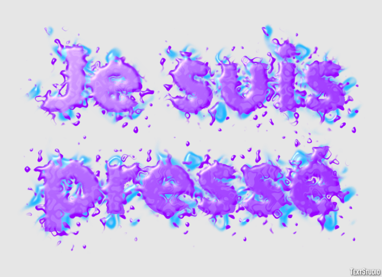 Je suis pressé Effet de texte