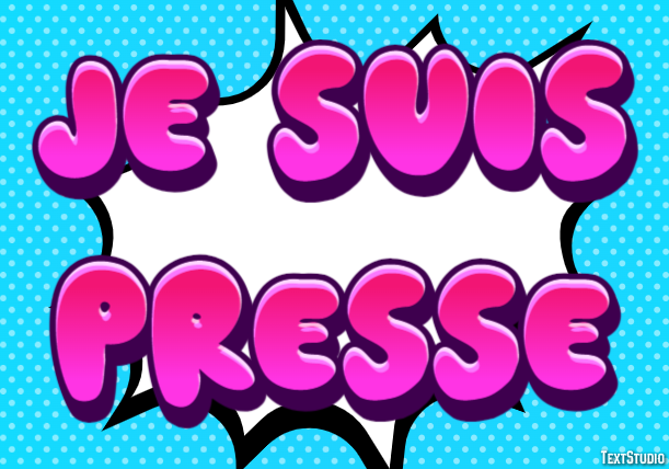 Je suis pressé Effet de texte