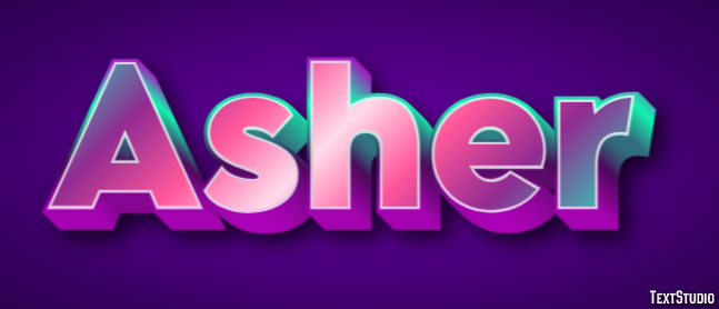 Asher Efecto de Texto