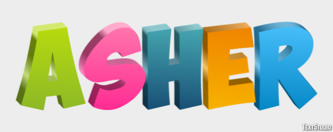 Asher Efecto de Texto