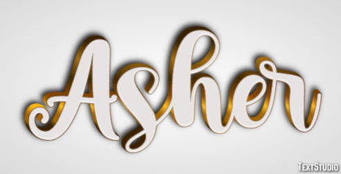 Asher Efecto de Texto