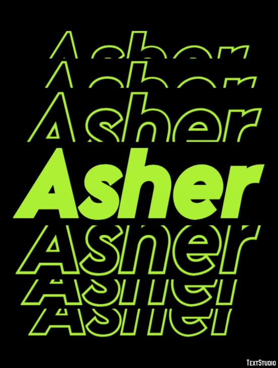 Asher Efecto de Texto