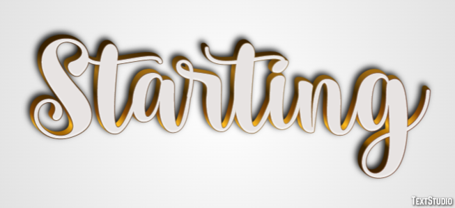 Starting Text Effect