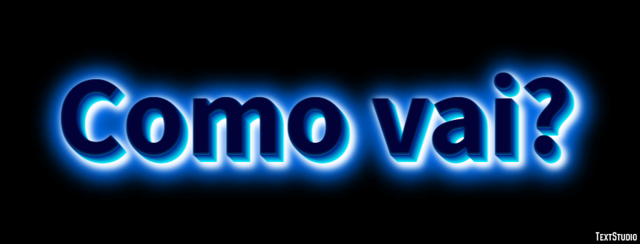 Como vai? Efeito de texto