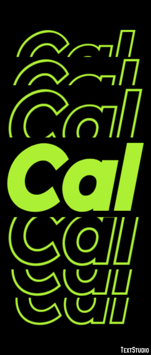 Cal Эффект текста