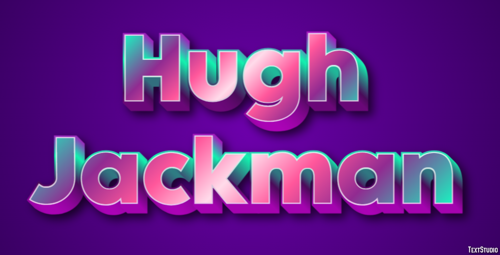 Hugh Jackman Efeito do texto