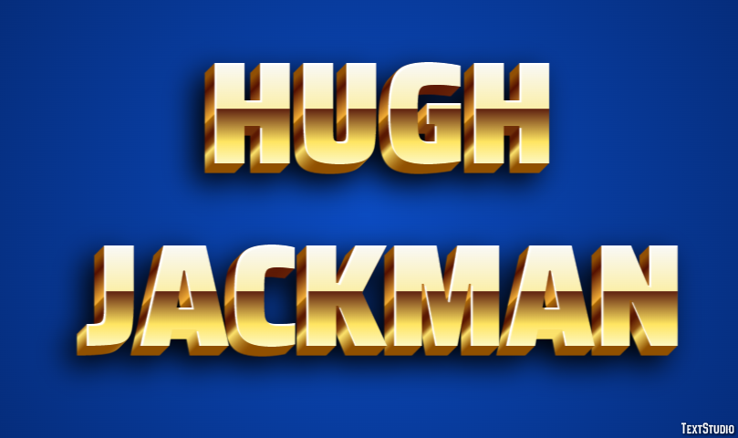 Hugh Jackman Efeito do texto