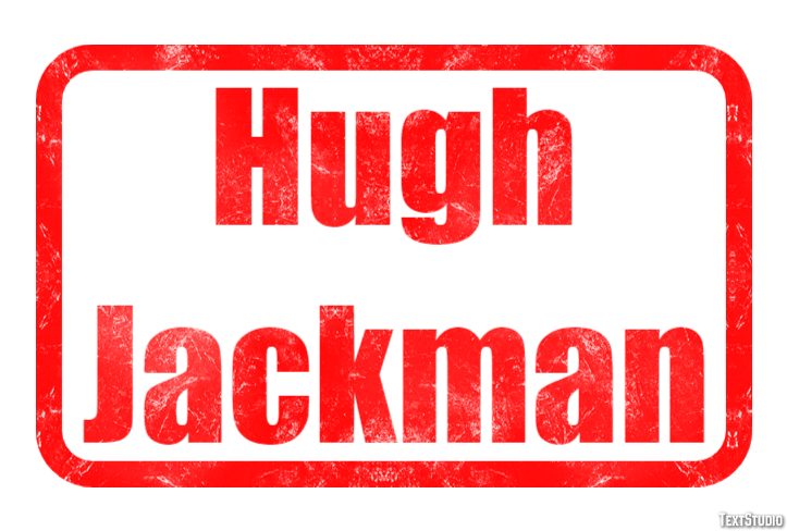 Hugh Jackman Efeito do texto