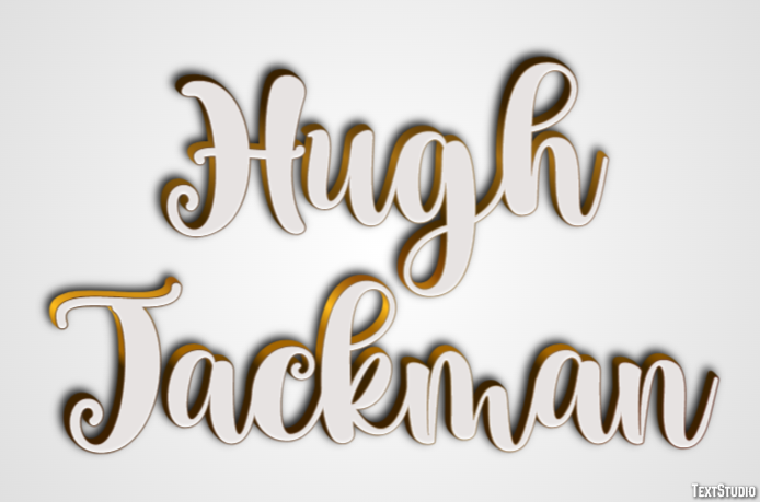 Hugh Jackman Efeito do texto