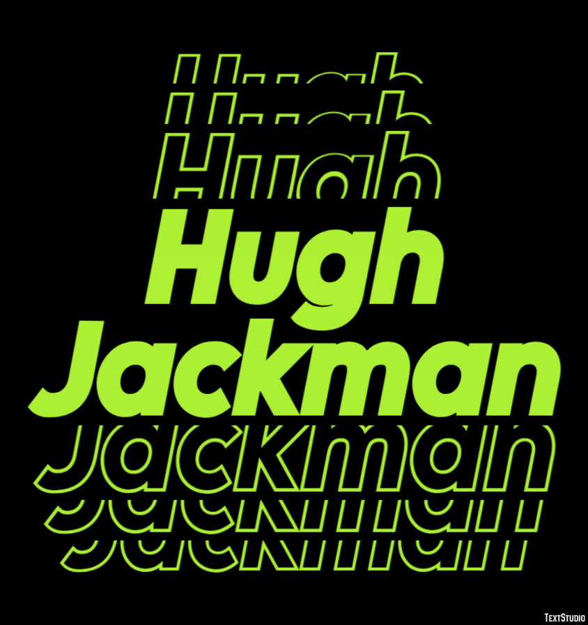 Hugh Jackman Efeito do texto
