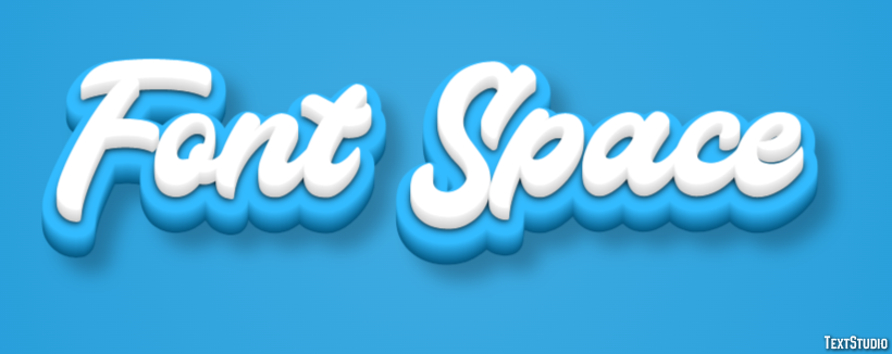 Font Space Texteffekt