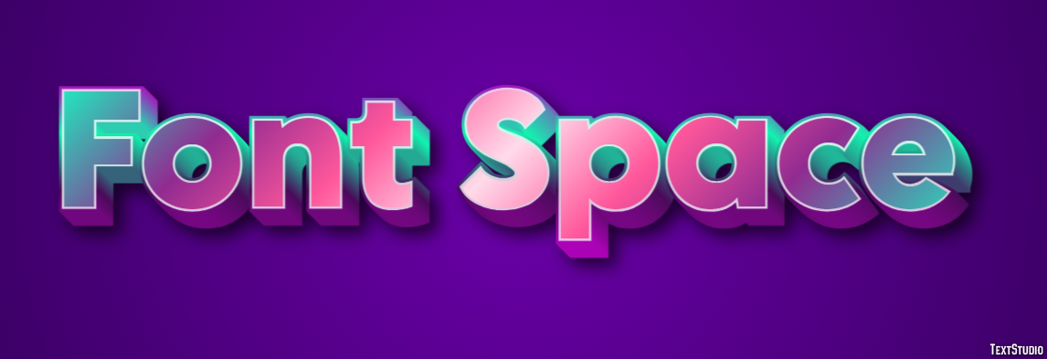 Font Space Texteffekt
