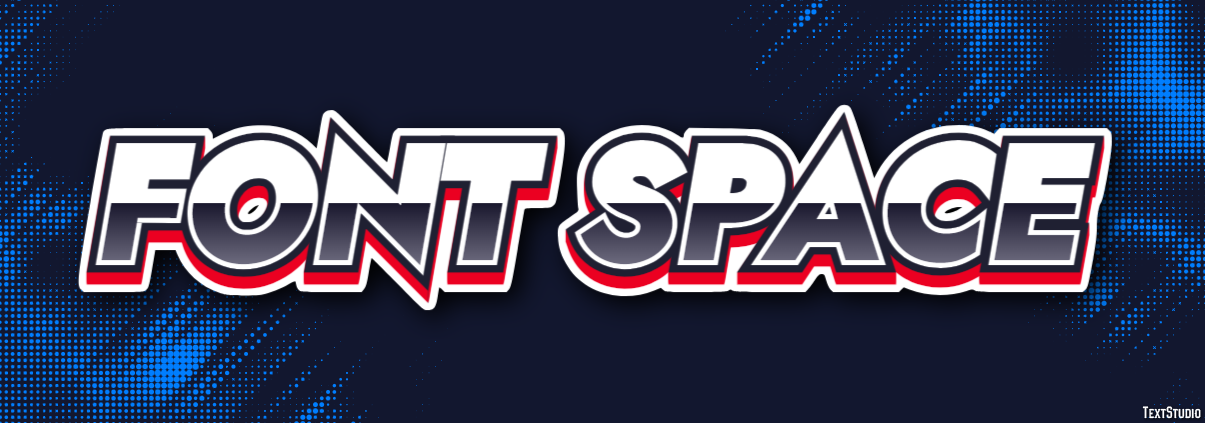 Font Space Texteffekt
