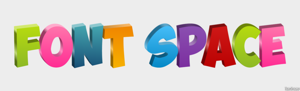 Font Space Texteffekt