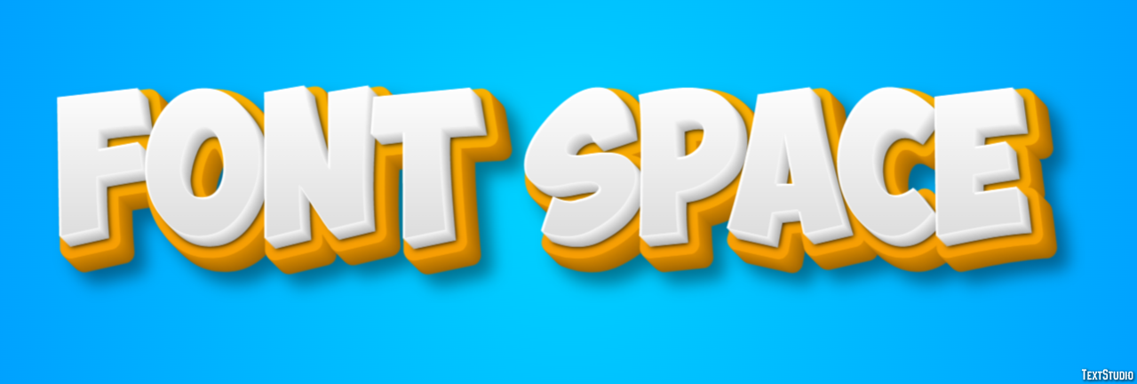 Font Space Texteffekt