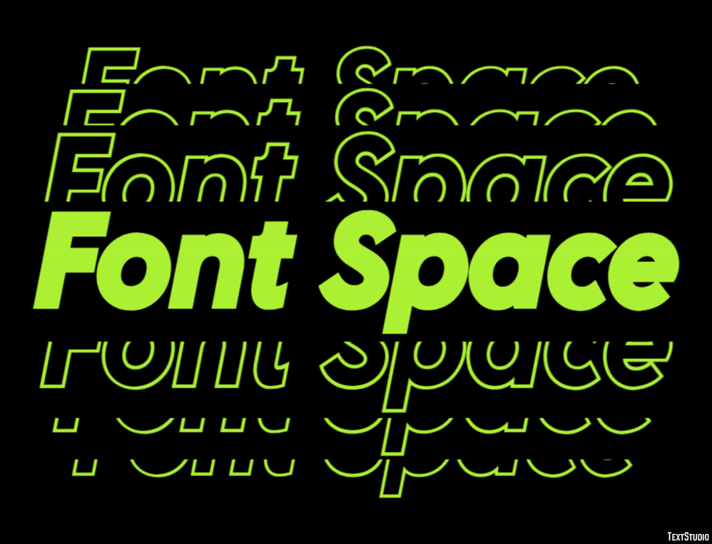 Font Space Texteffekt