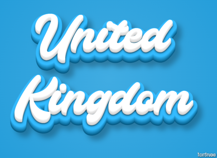 United Kingdom Text effect
