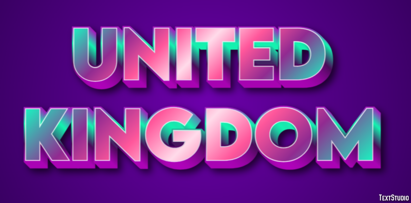 United Kingdom Text Effect