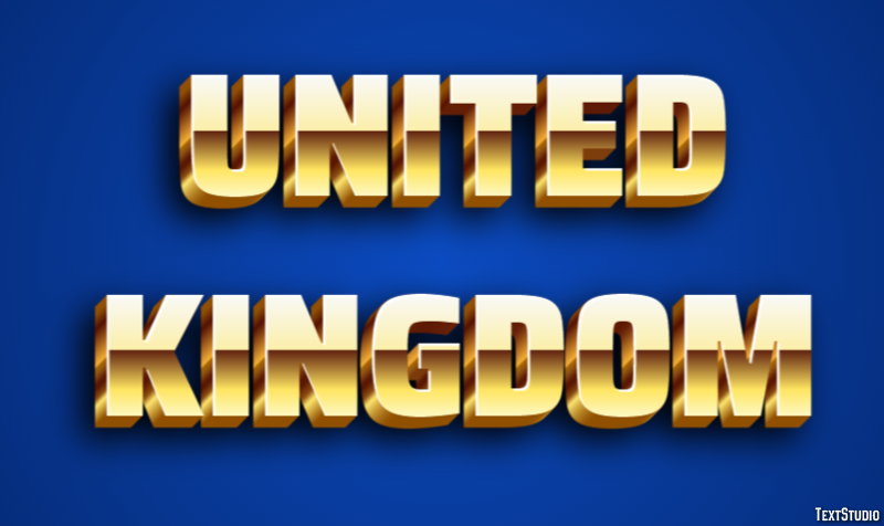United Kingdom Text effect