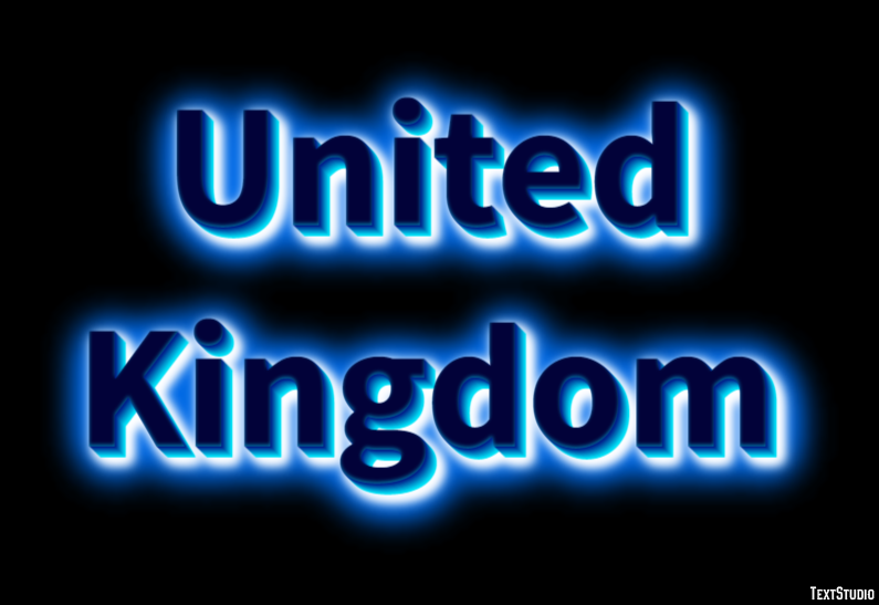 United Kingdom Text effect