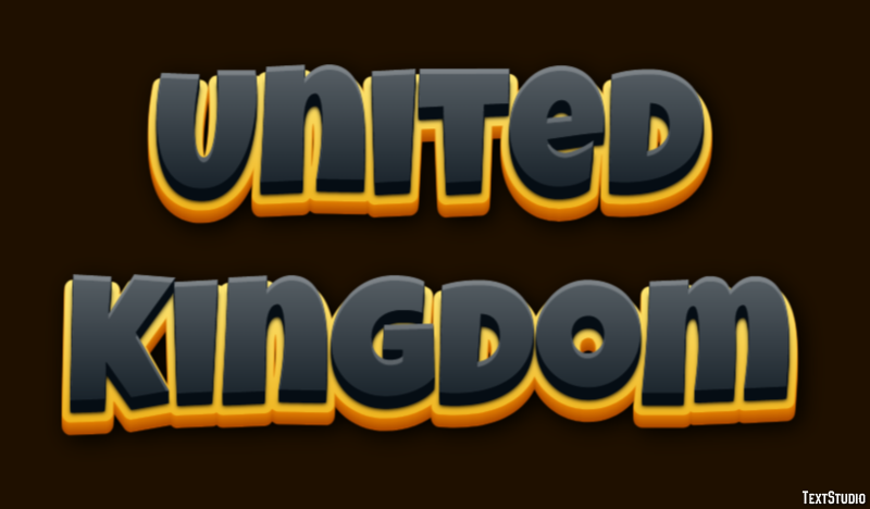 United Kingdom Text effect