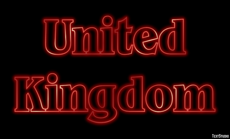 United Kingdom Text effect