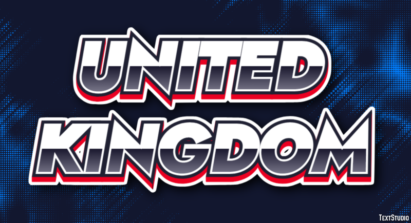 United Kingdom Text Effect
