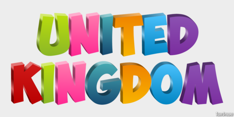United Kingdom Text Effect
