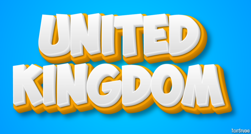 United Kingdom Text Effect