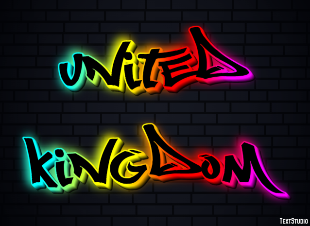 United Kingdom Text effect