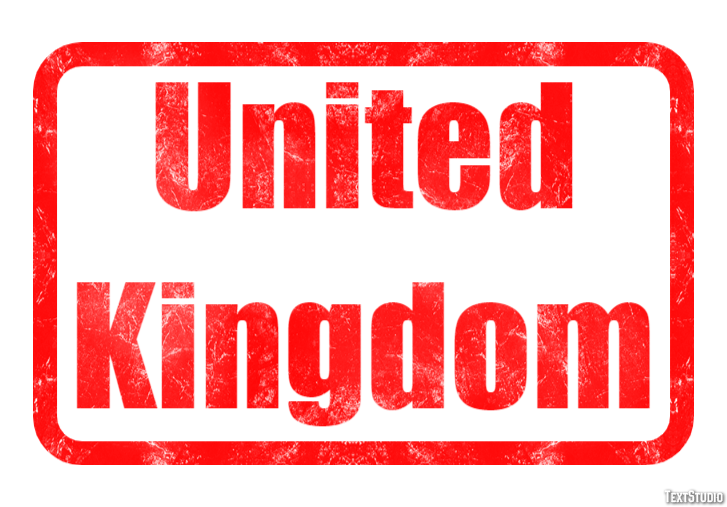 United Kingdom Text effect