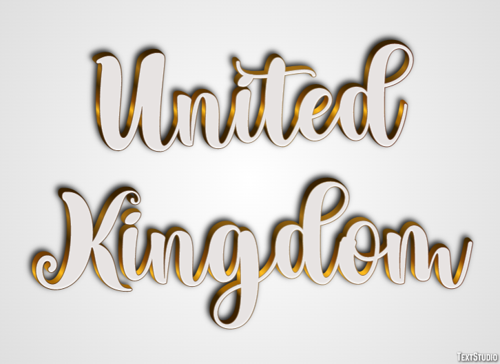 United Kingdom Text Effect