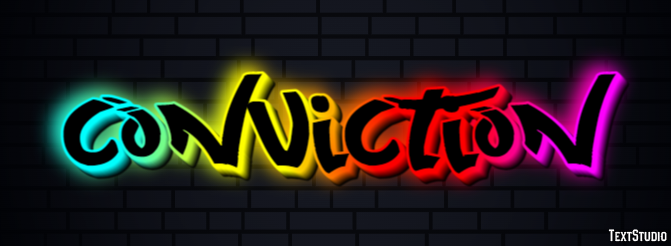 Conviction Эффект текста