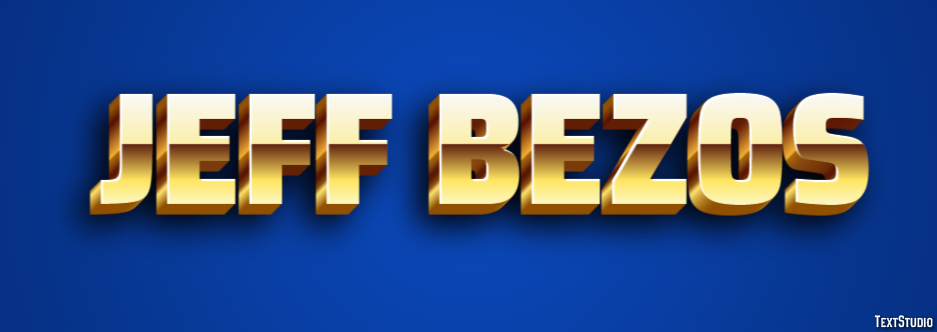 Jeff Bezos Efeito de texto