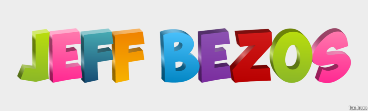 Jeff Bezos Efeito de texto