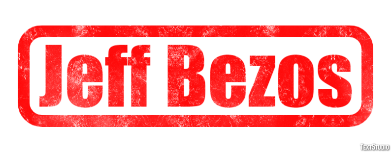 Jeff Bezos Effetto testo