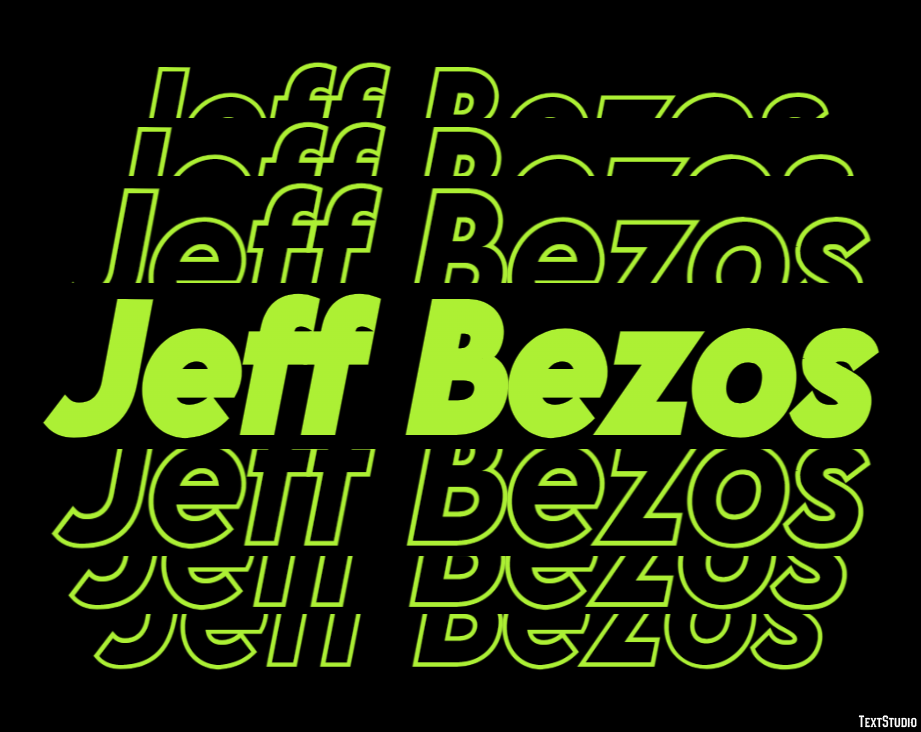 Jeff Bezos Efeito de texto
