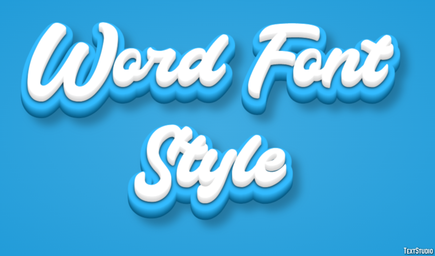 Word Font Style Effetto testo